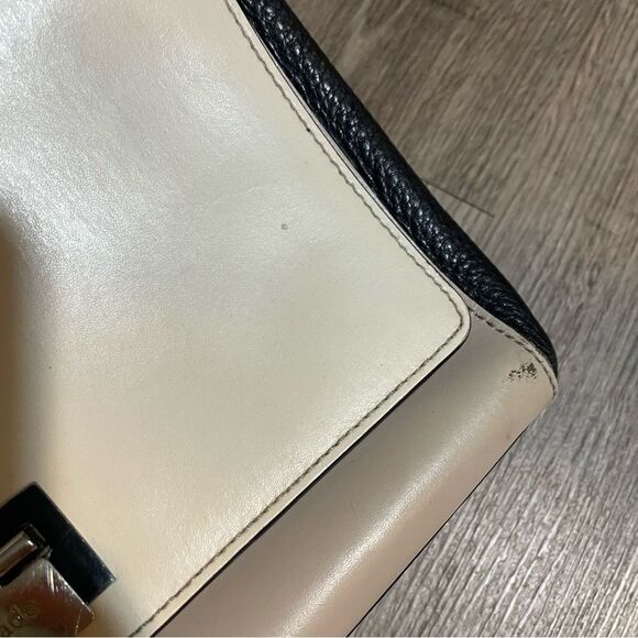 KATE SPADE Magnolia Park Large Laurel Satchel Black Tan Color Block Crossbody - Picture 10 of 15